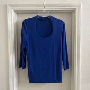 Premise Royal Blue 3/4 sleeve blouse, size Medium